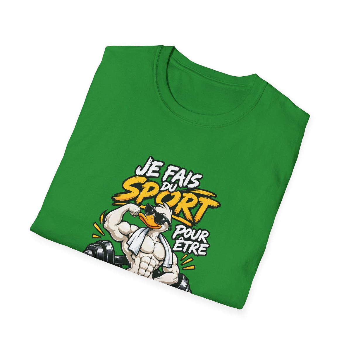 T-Shirt "Je Fais Sport Pour Être Beau Tout Nu" — Funny French Gym Graphic Tee