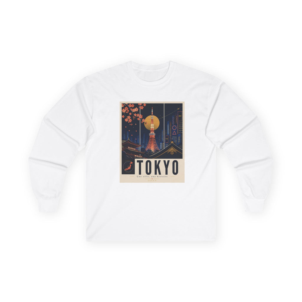 Tokyo Retro Travel Poster Long Sleeve Tee