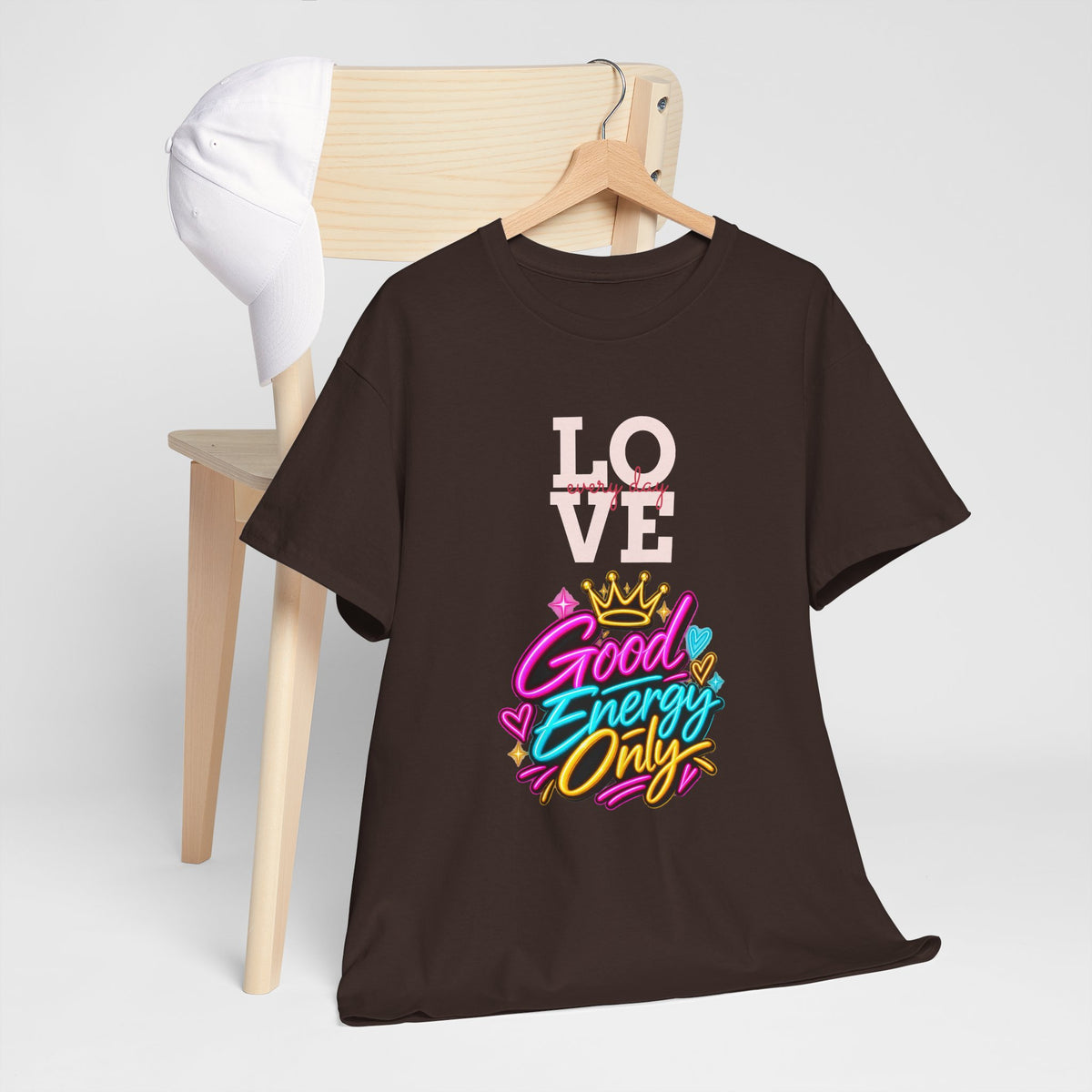 Good Energy Only T-Shirt — Love Graphic Positive Vibes Tee