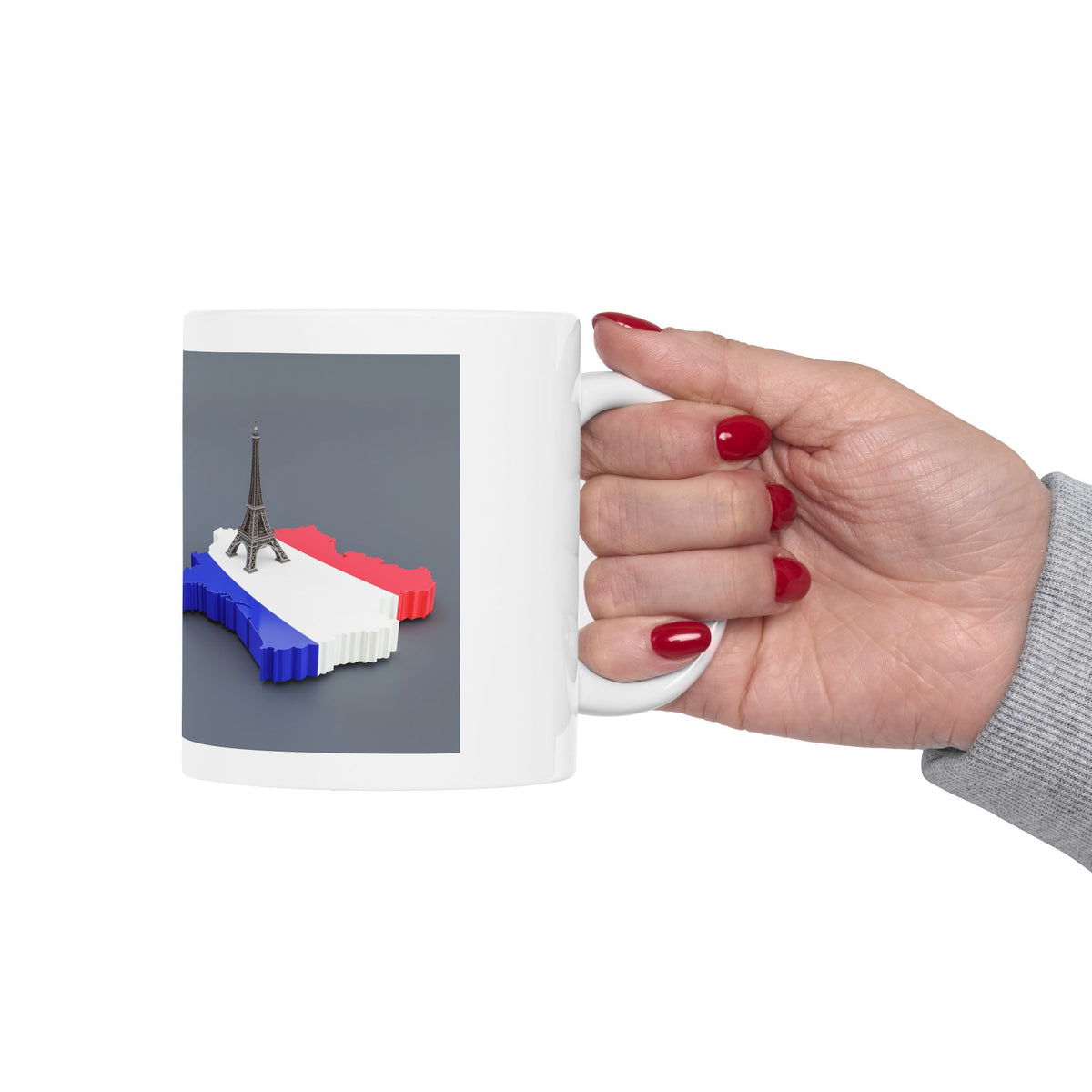 France Landmark Map Ceramic Mug — Illustrated Travel Map Gift (11oz & 15oz)