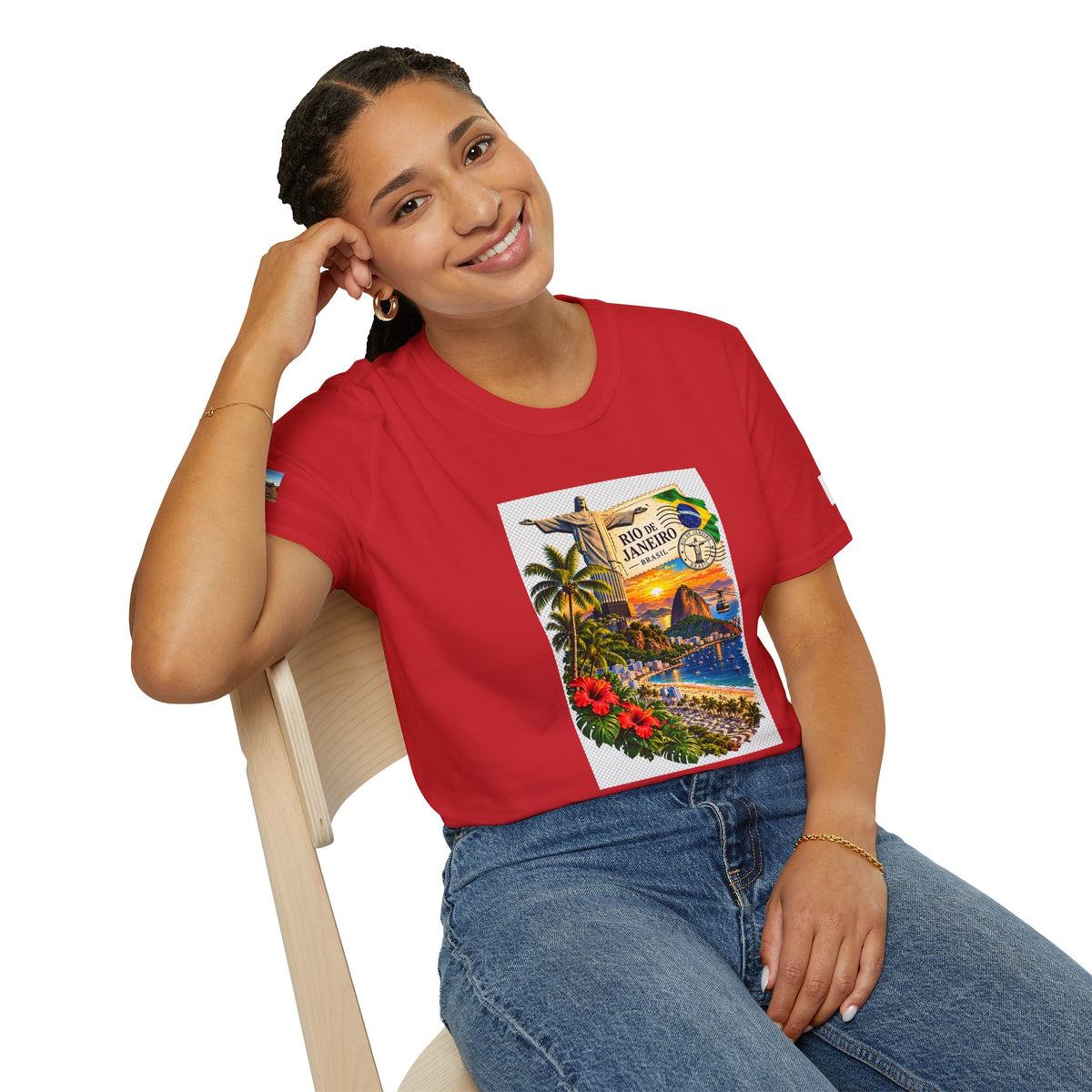 Rio de Janeiro Vintage Postcard T-Shirt — Tropical Brazil Travel Tee