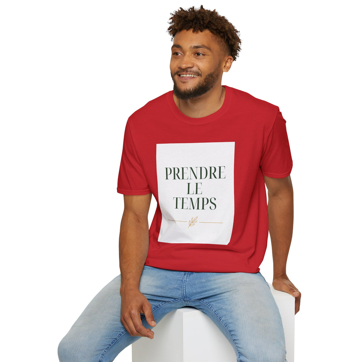 Prendre le Temps T-Shirt — French Relaxation Tee with Minimalist Script