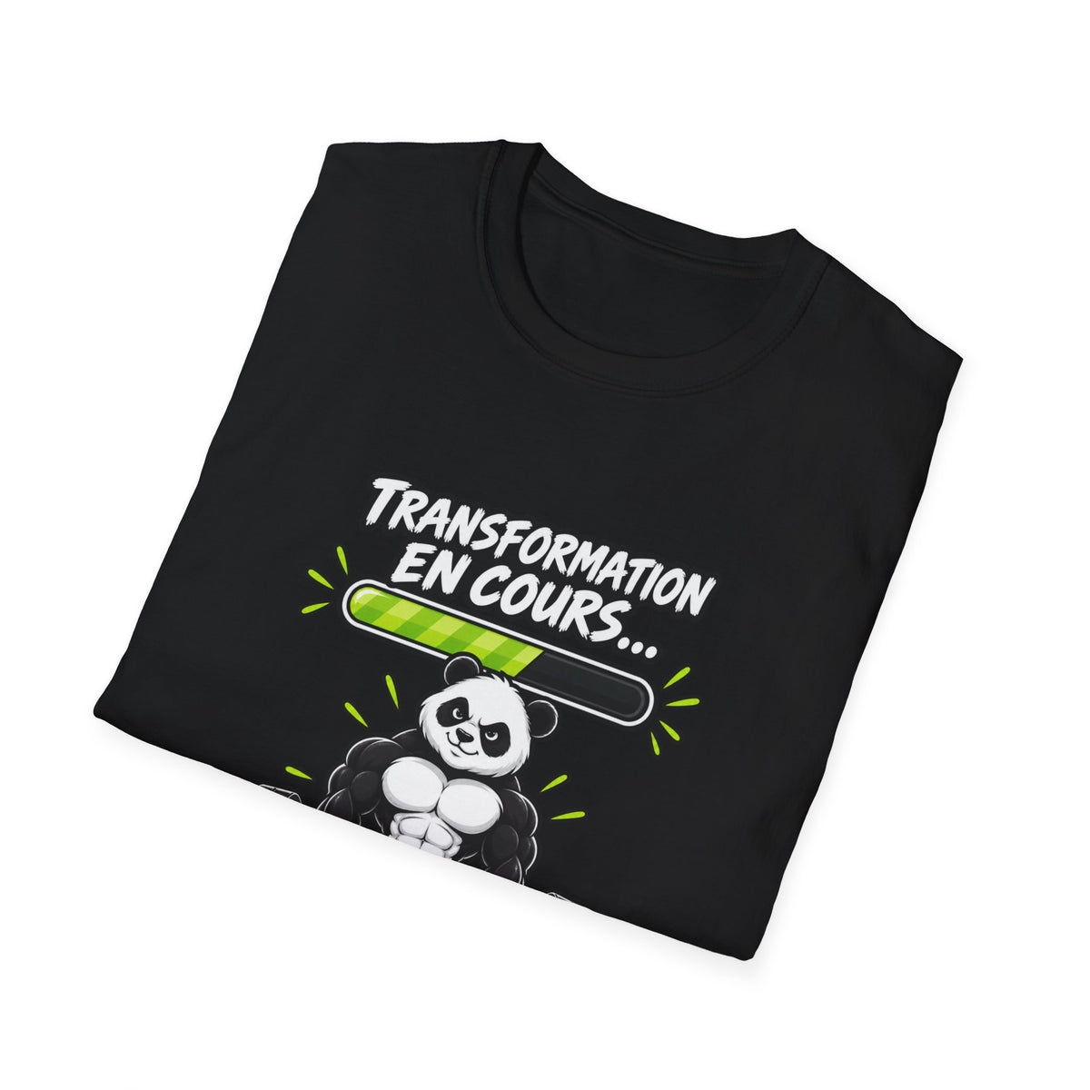 Transformation en cours T-Shirt — Funny Panda Workout Fitness Tee