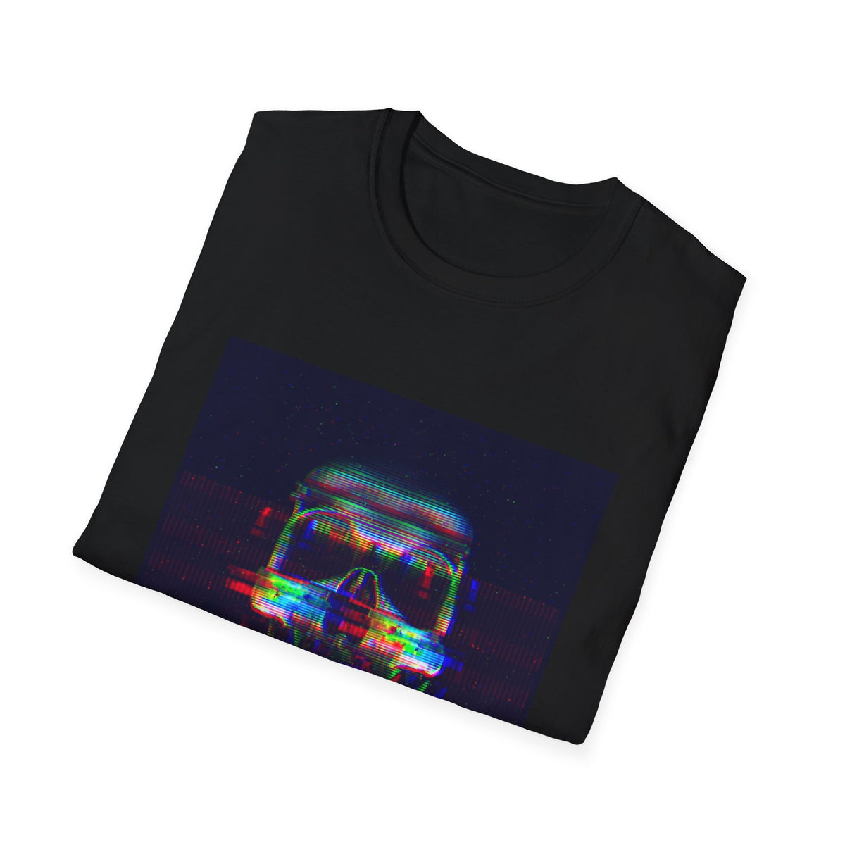 Glitch Neon Skull T-Shirt — Cyberpunk Retro Horror Tee