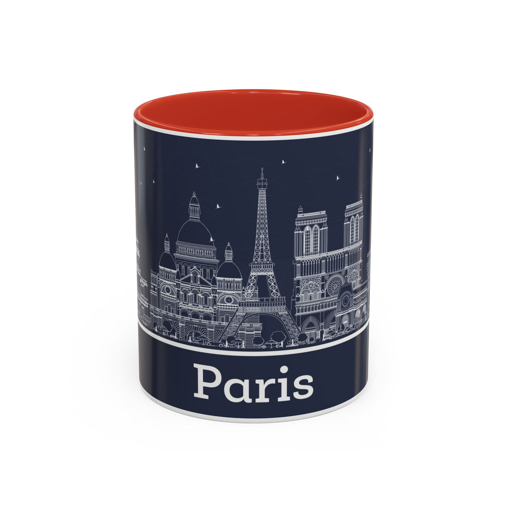 Paris Skyline Coffee Mug — Nighttime Cityscape Accent Mug