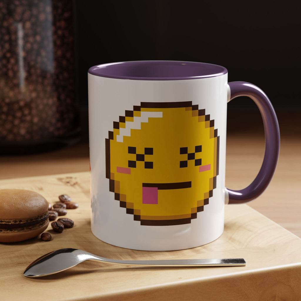 Pixel Emoji Coffee Mug — Fun Retro 8‑Bit Smiley Accent Mug (11/15oz)