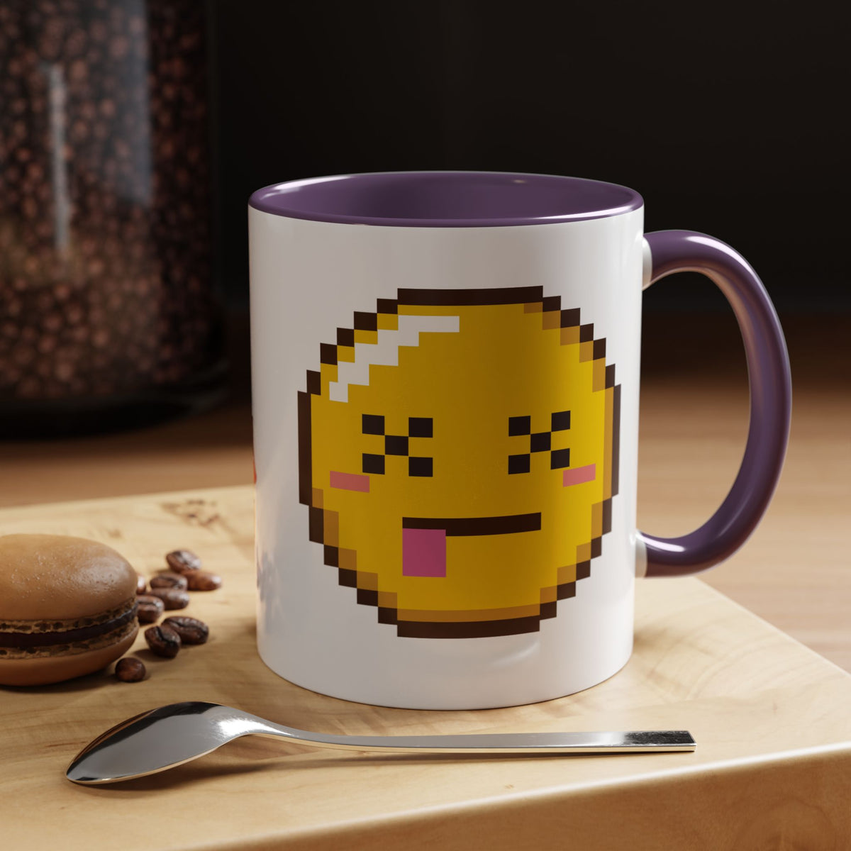 Pixel Emoji Coffee Mug — Fun Retro 8‑Bit Smiley Accent Mug (11/15oz)