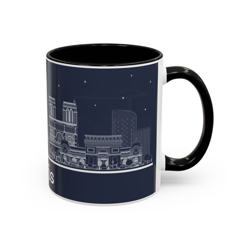 Paris Skyline Coffee Mug — Nighttime Cityscape Accent Mug