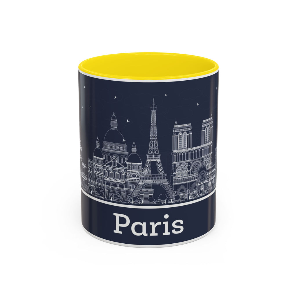 Paris Skyline Coffee Mug — Nighttime Cityscape Accent Mug