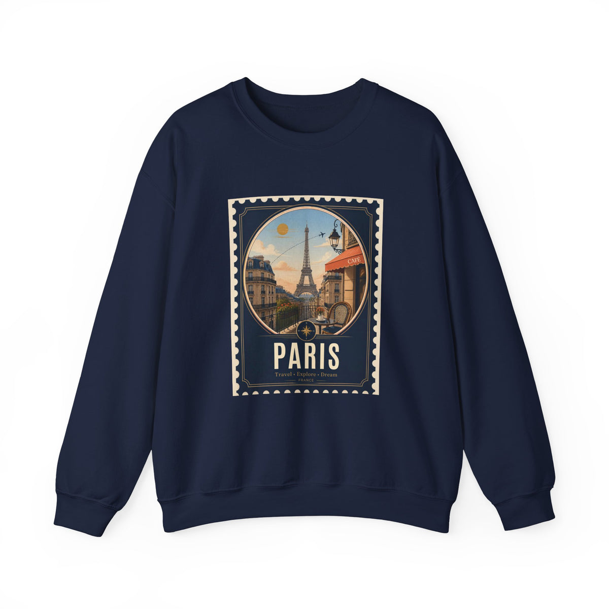 Paris Vintage Postage Stamp Sweatshirt