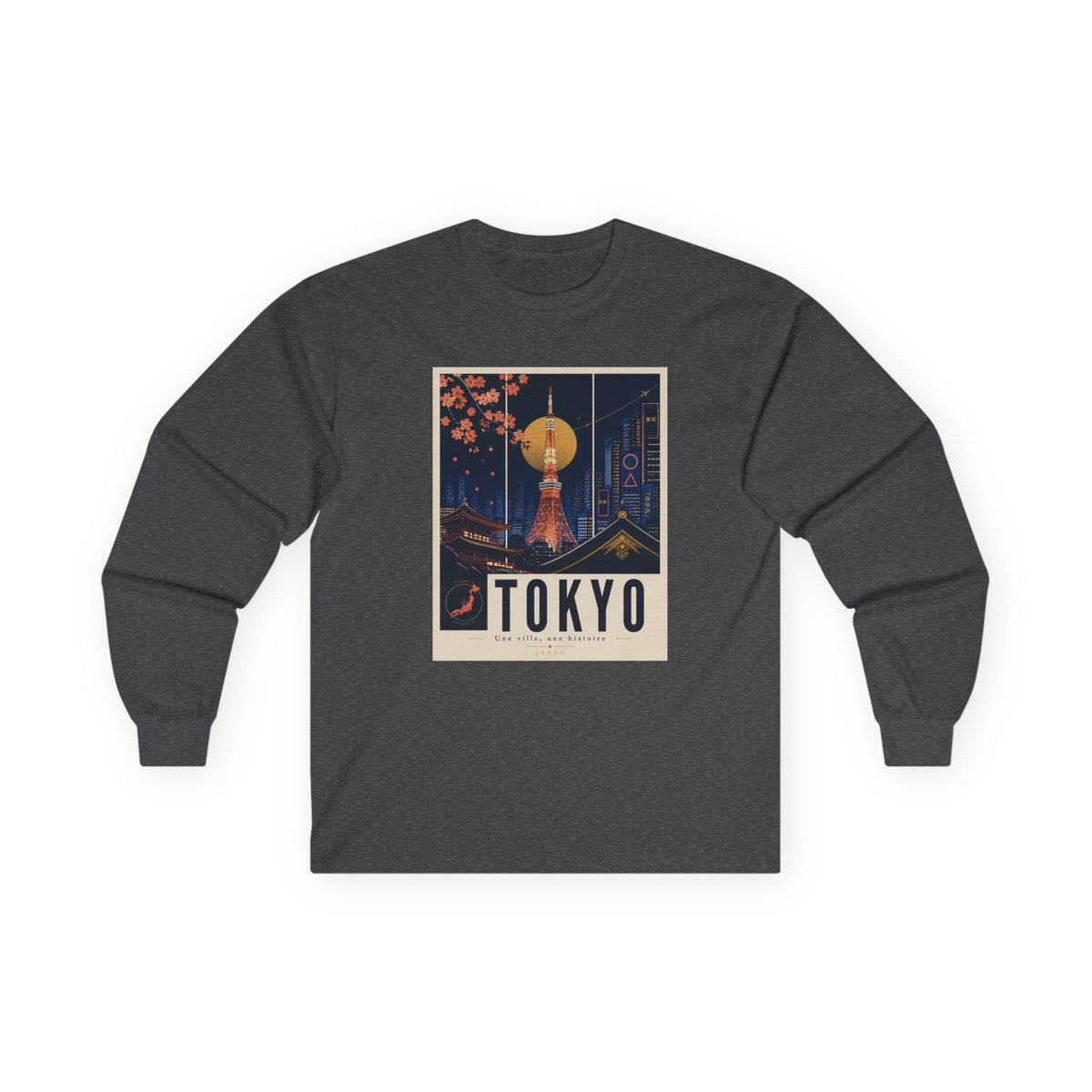 Tokyo Retro Travel Poster Long Sleeve Tee