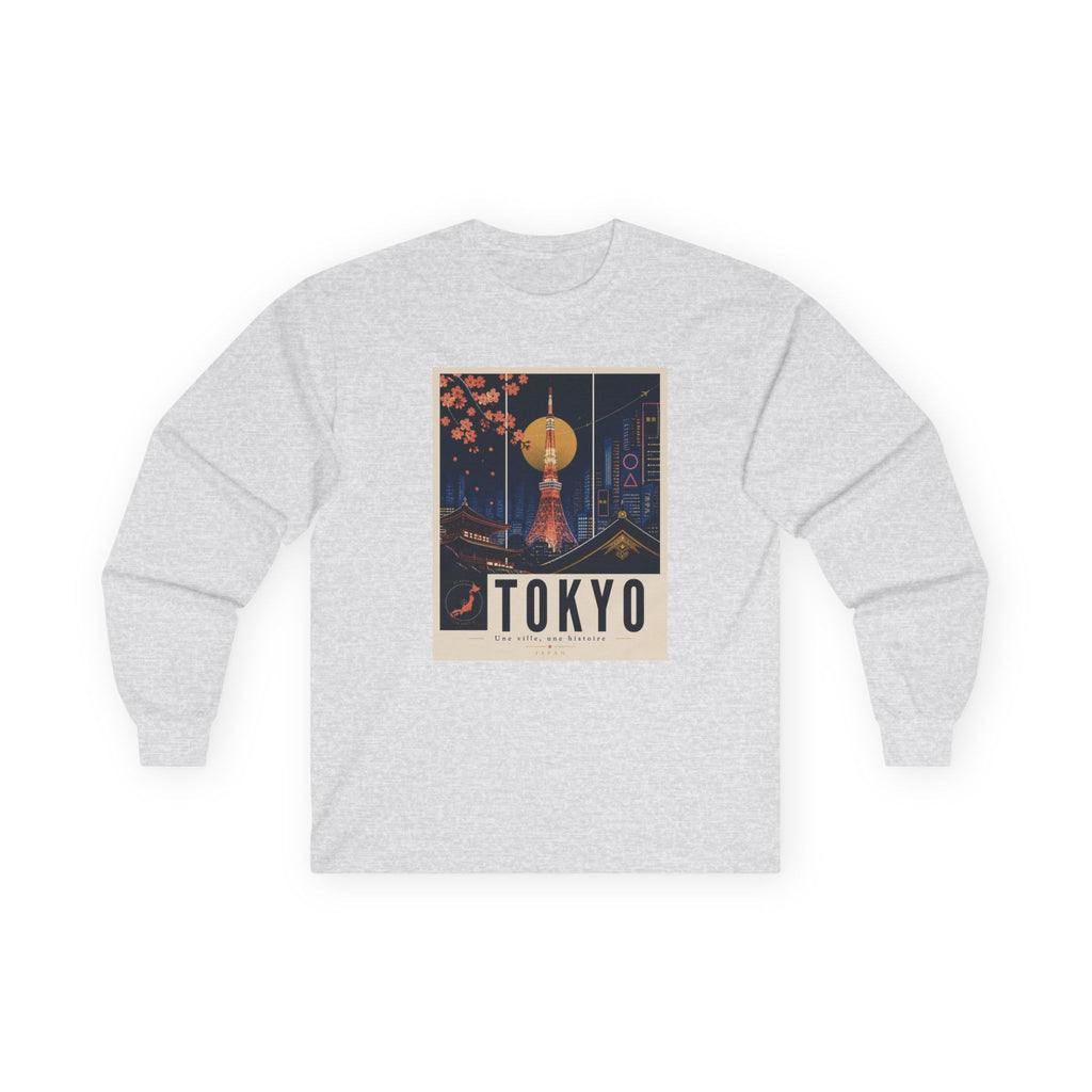 Tokyo Retro Travel Poster Long Sleeve Tee