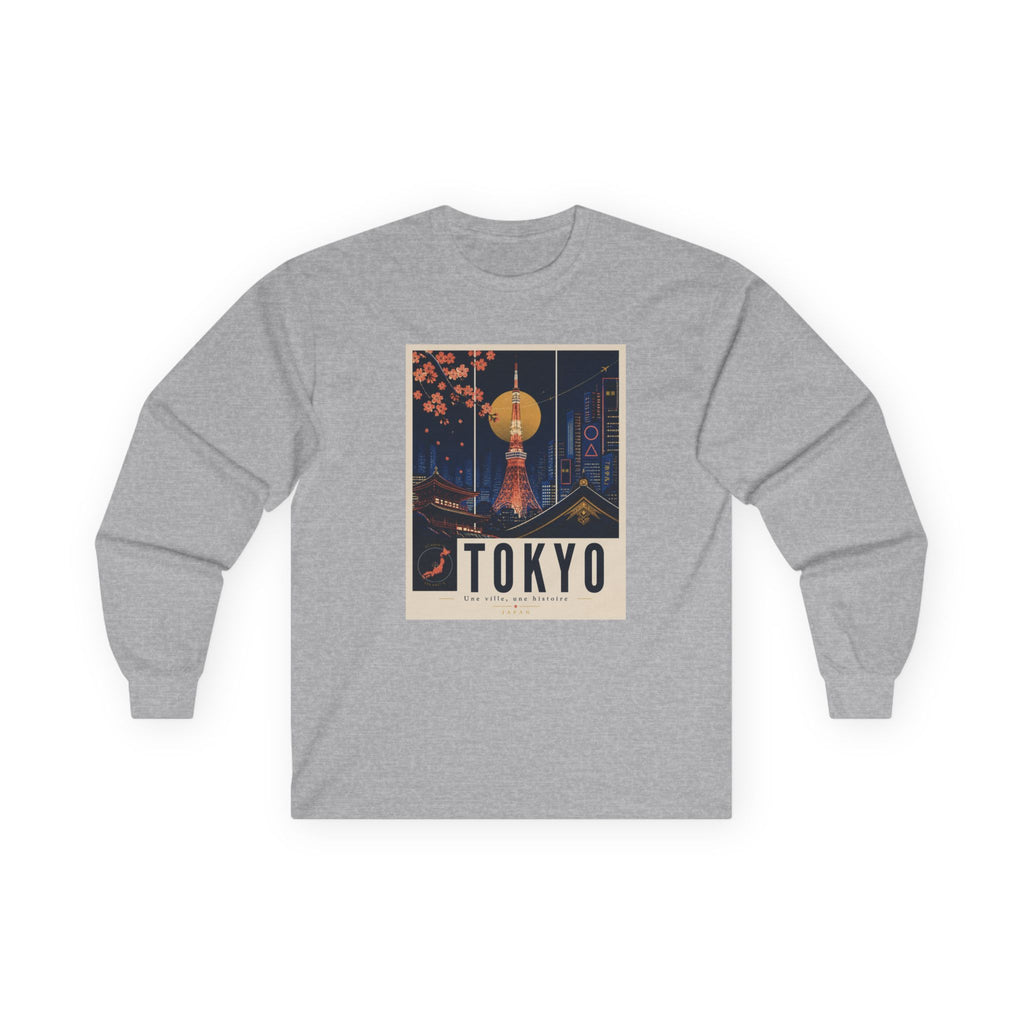 Tokyo Retro Travel Poster Long Sleeve Tee