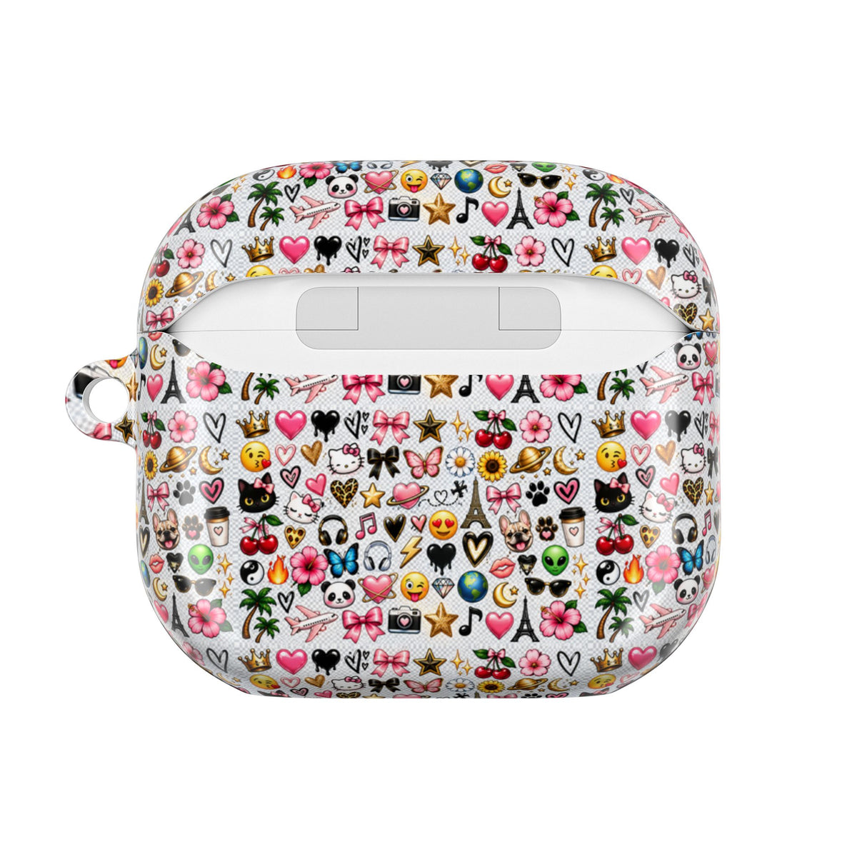 Emoji Pattern AirPod Case — Cute Floral & Icons Protective Cover