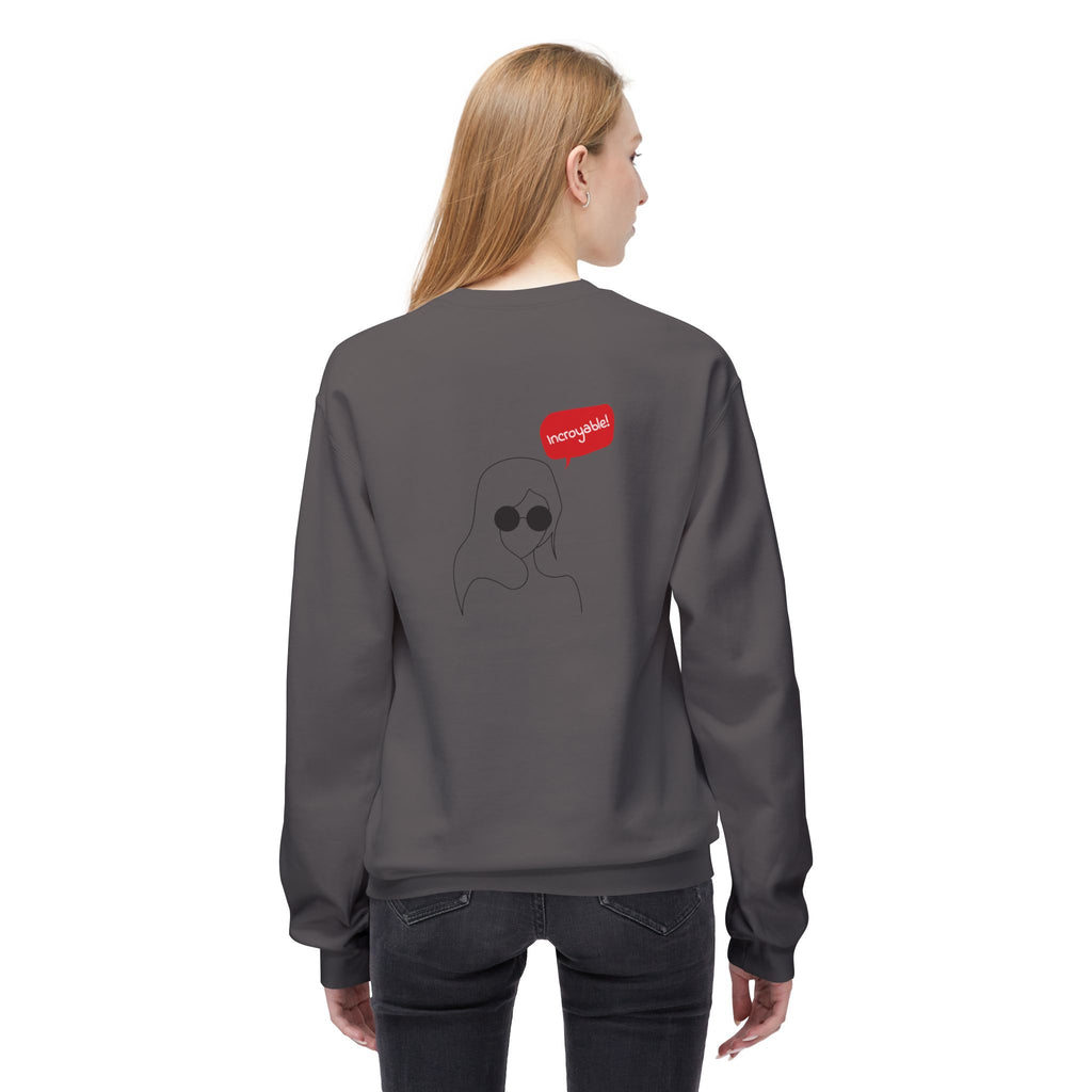 Floral Woman Crewneck Sweatshirt — 'Everything' Graphic Back