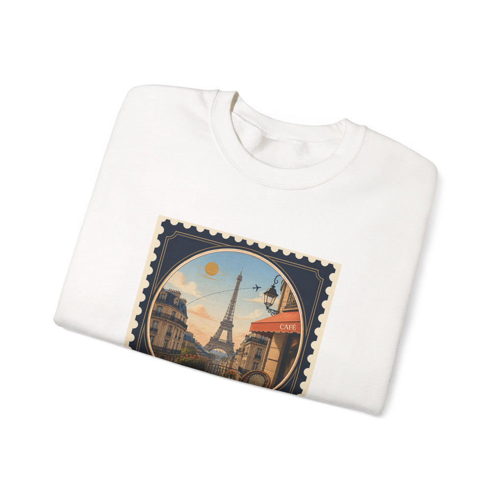 Paris Vintage Postage Stamp Sweatshirt