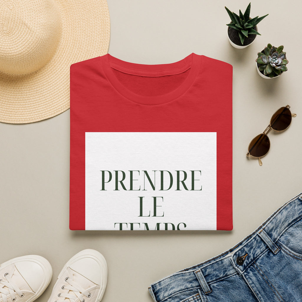 Prendre le Temps T-Shirt — French Relaxation Tee with Minimalist Script
