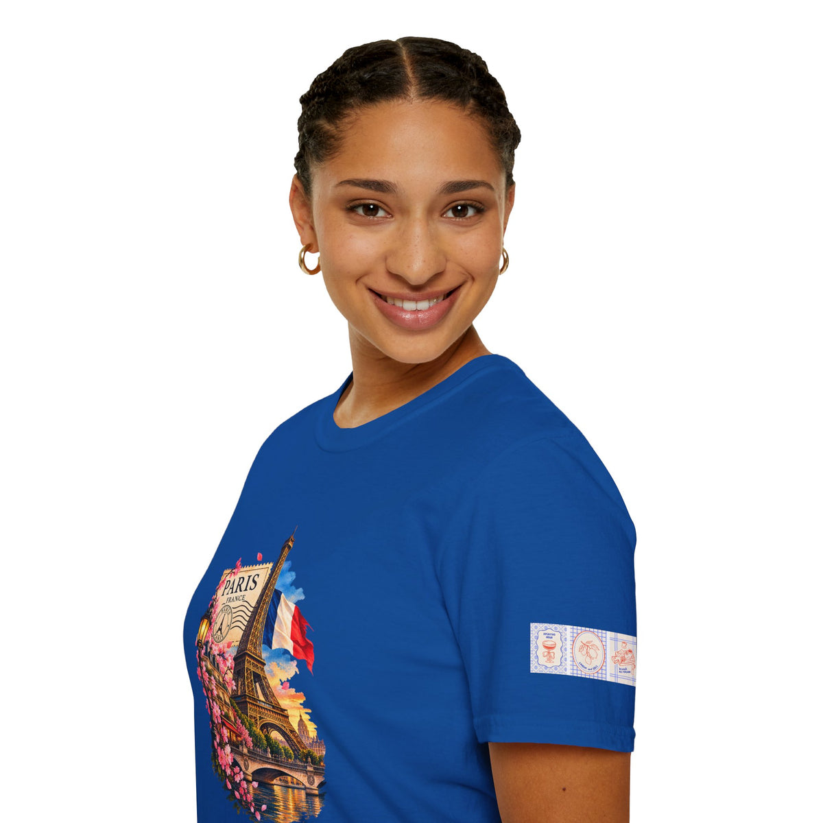 Paris Eiffel Tower Vintage Floral T-Shirt