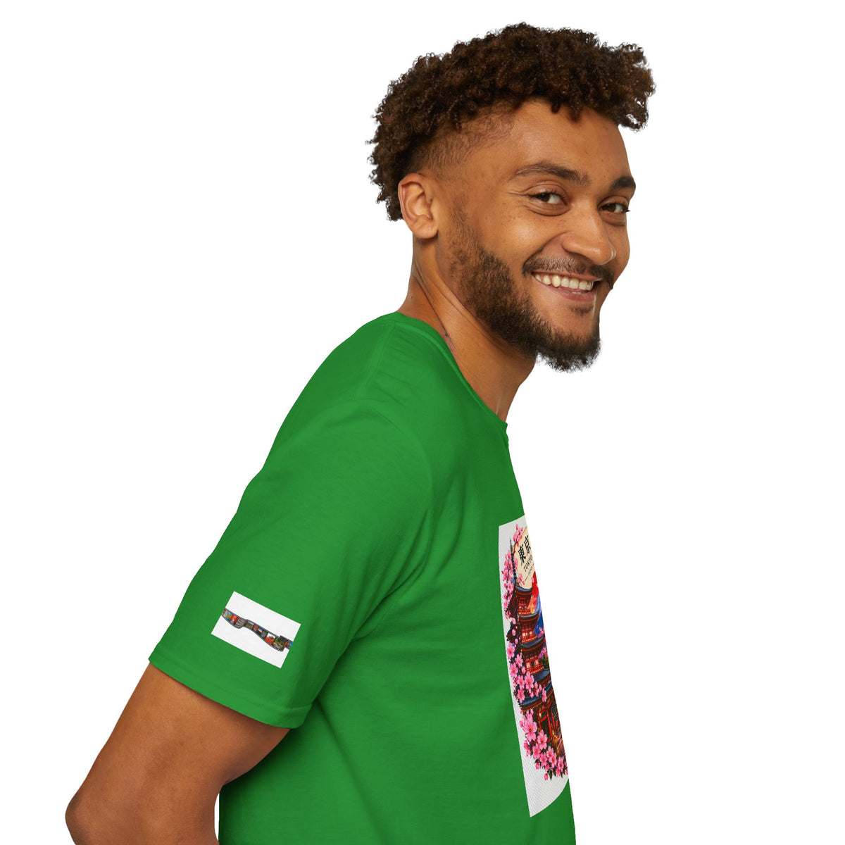 Tokyo Sakura Illustration T-Shirt — Vintage Mount Fuji & Cherry Blossom Graphic