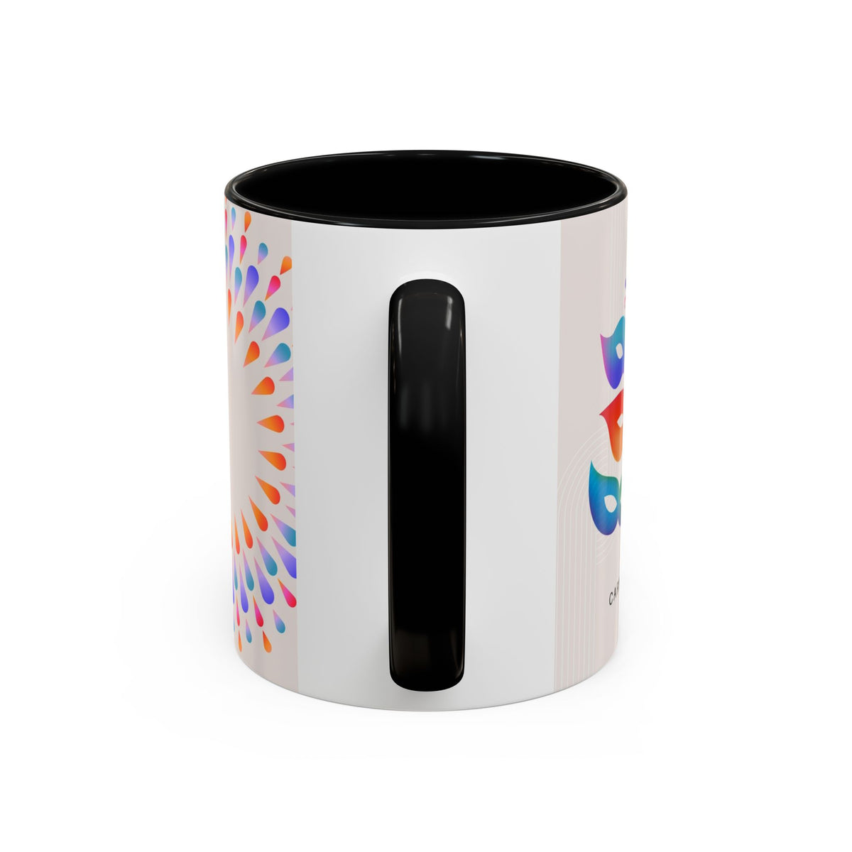 Carnival Music Accent Coffee Mug — Colorful Guitar & Mask 11/15oz