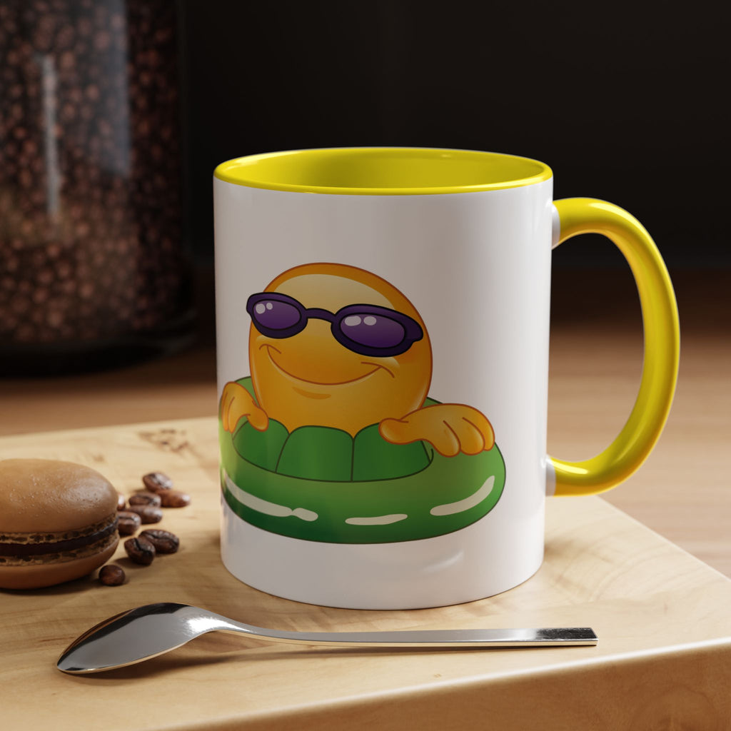 Summer Emoji Coffee Mug — Chill Floatie Design (11/15oz)