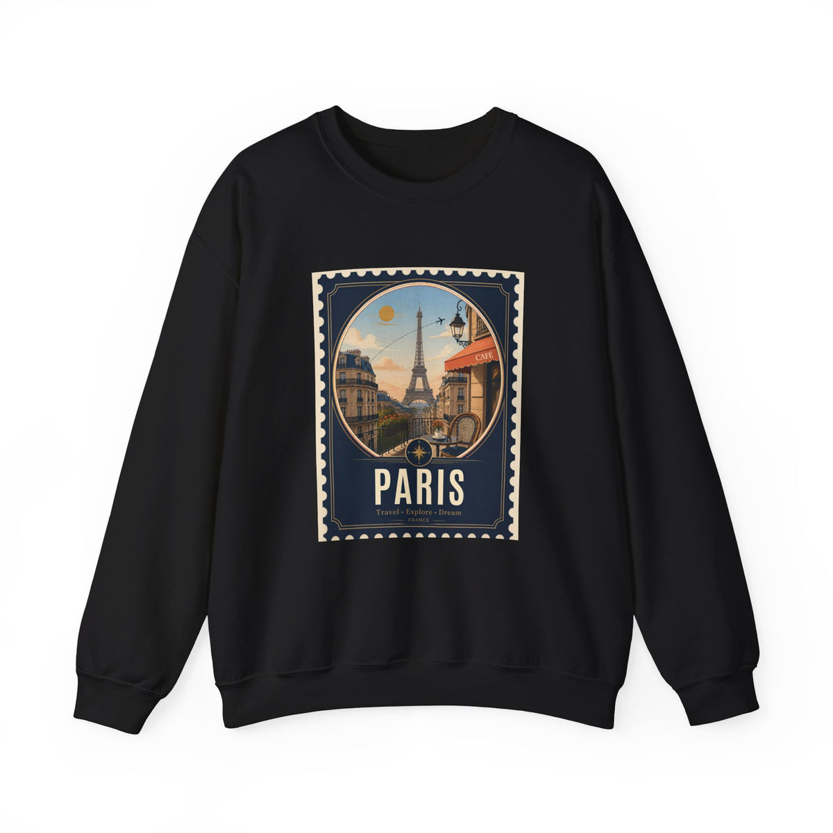 Paris Vintage Postage Stamp Sweatshirt