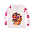 Tropical Vibes Women's V-Neck Long Sleeve