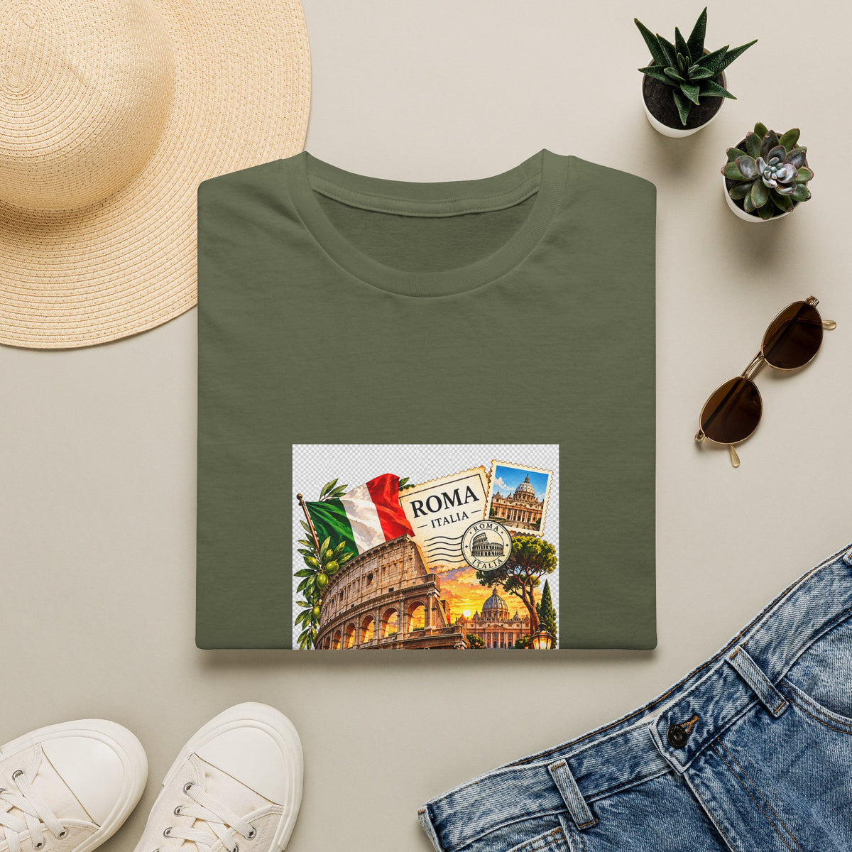 Rome Vintage Colosseum T-Shirt — Italia Travel Souvenir Tee