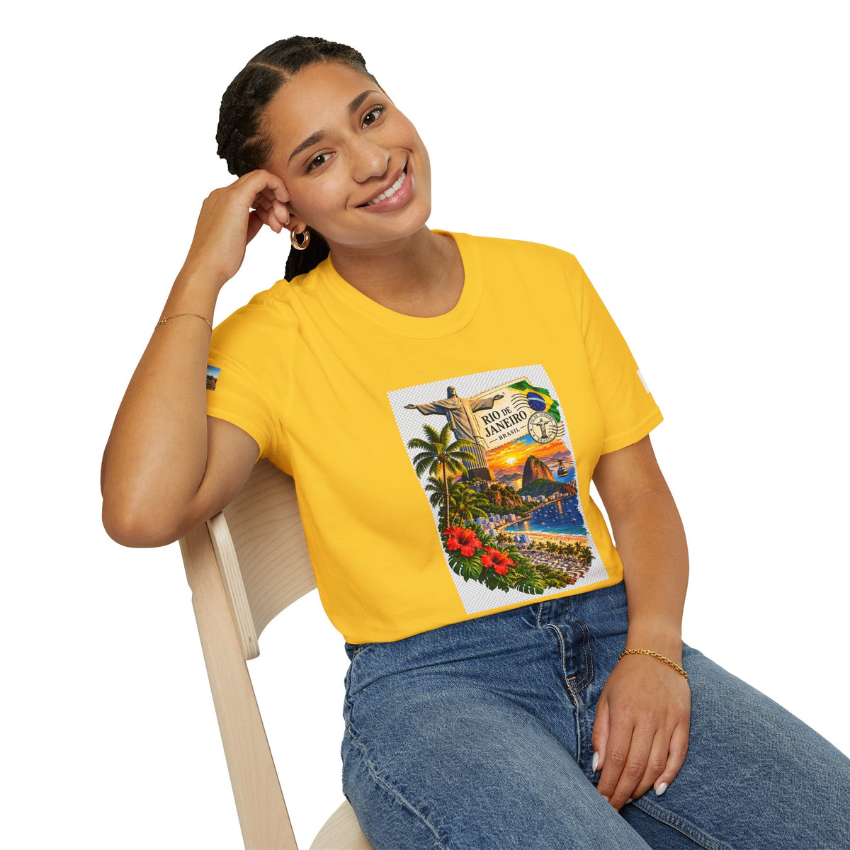 Rio de Janeiro Vintage Postcard T-Shirt — Tropical Brazil Travel Tee