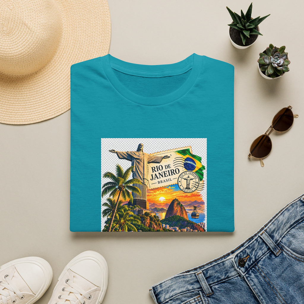 Rio de Janeiro Vintage Postcard T-Shirt — Tropical Brazil Travel Tee