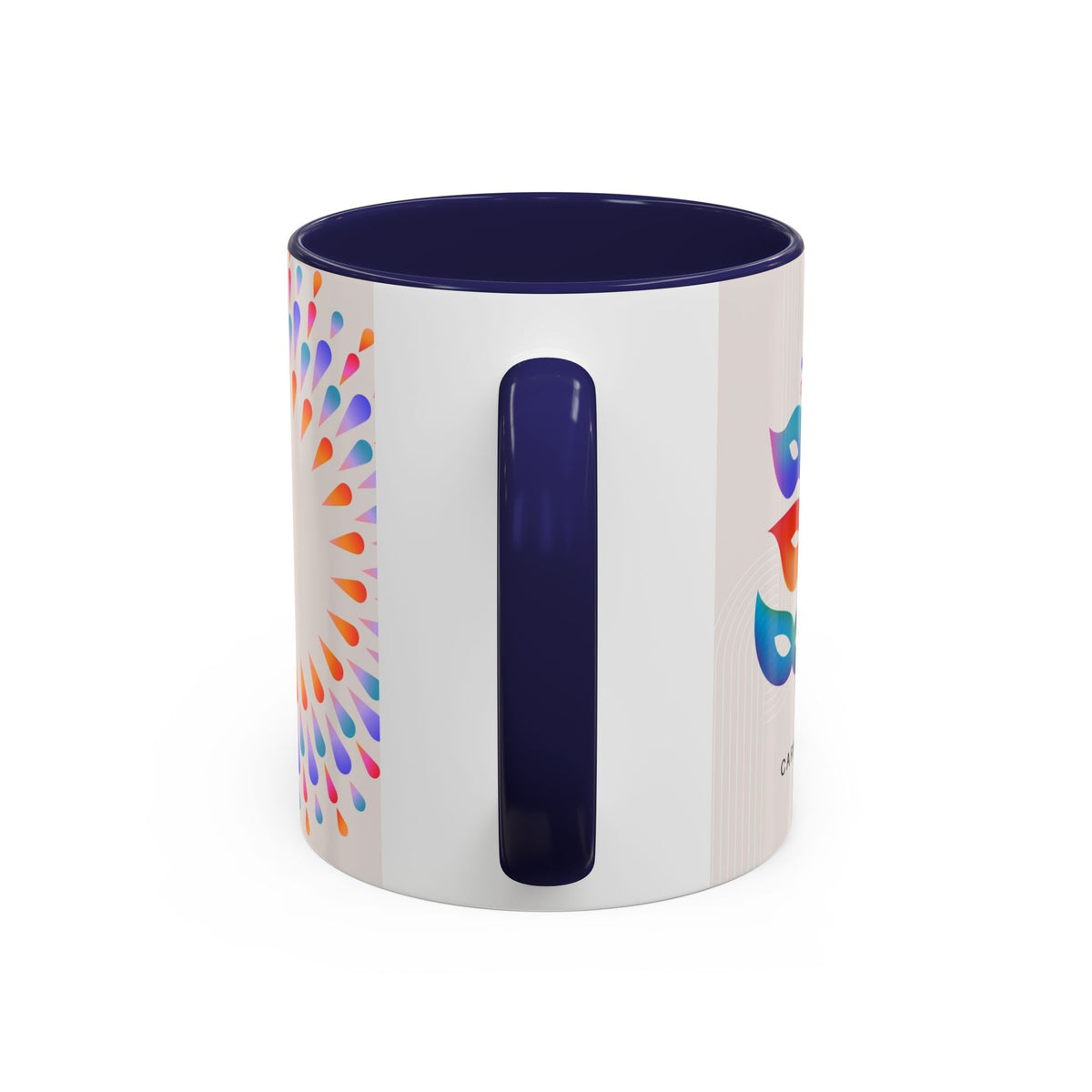 Carnival Music Accent Coffee Mug — Colorful Guitar & Mask 11/15oz