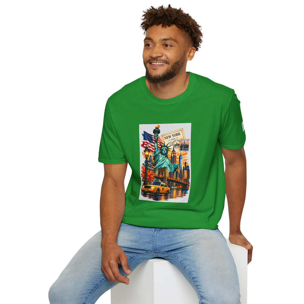 New York City Statue of Liberty Vintage Skyline T-Shirt