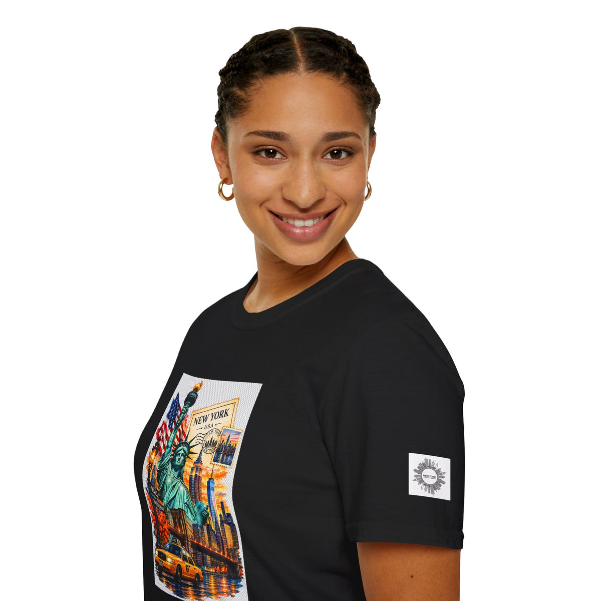New York City Statue of Liberty Vintage Skyline T-Shirt