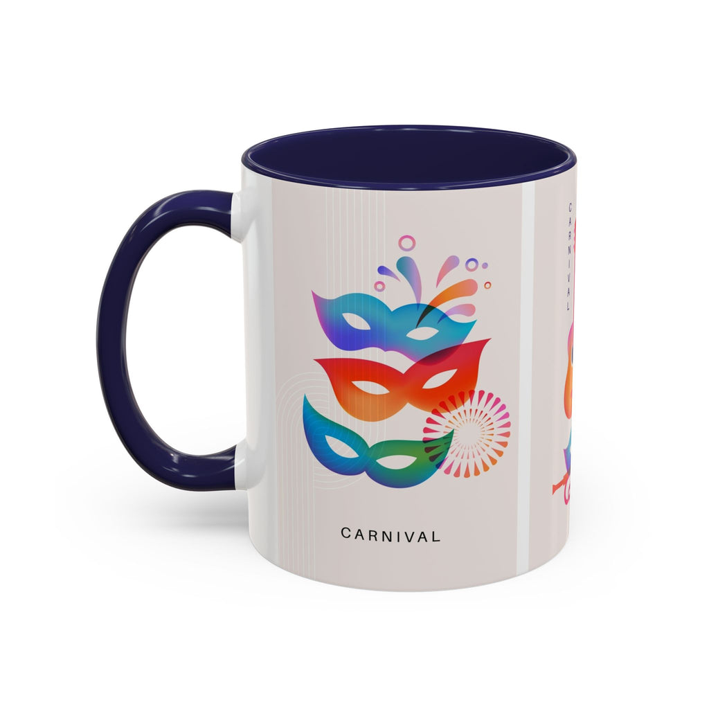 Carnival Music Accent Coffee Mug — Colorful Guitar & Mask 11/15oz