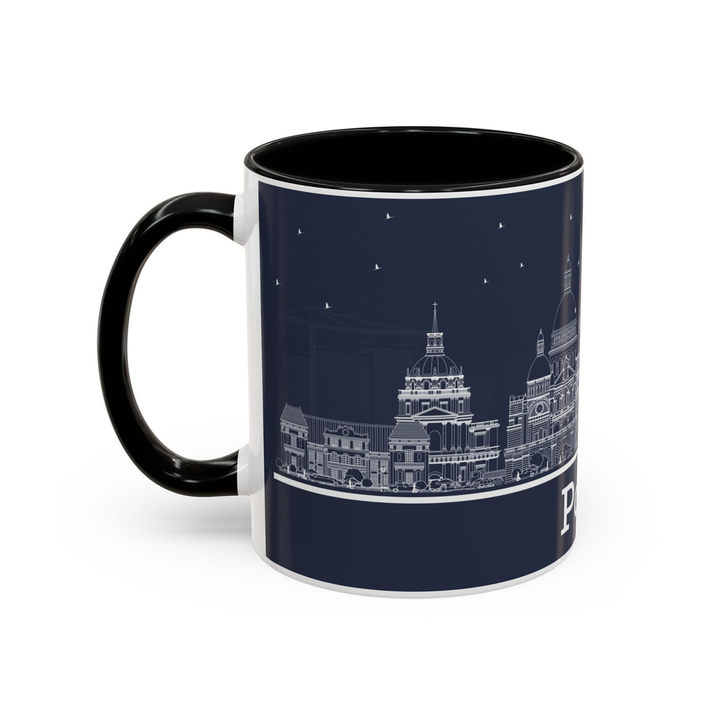 Paris Skyline Coffee Mug — Nighttime Cityscape Accent Mug