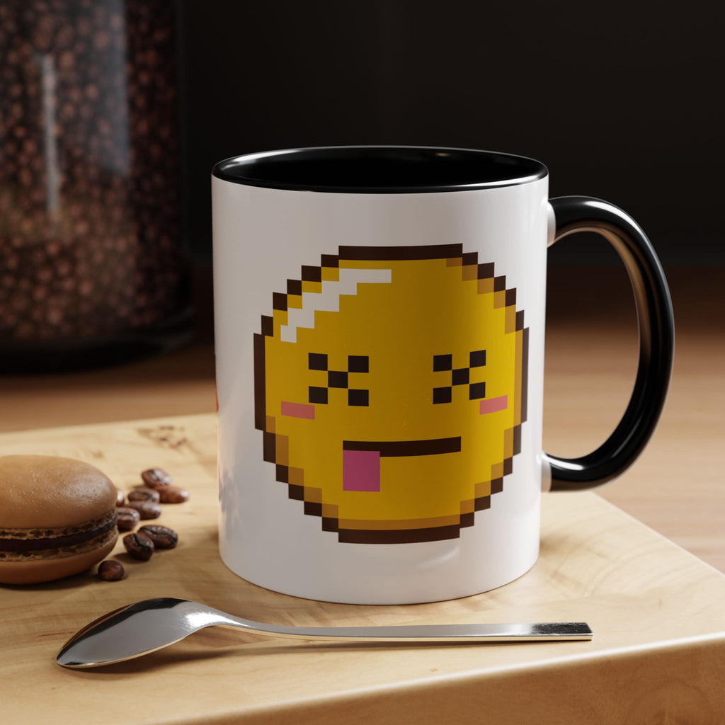 Pixel Emoji Coffee Mug — Fun Retro 8‑Bit Smiley Accent Mug (11/15oz)