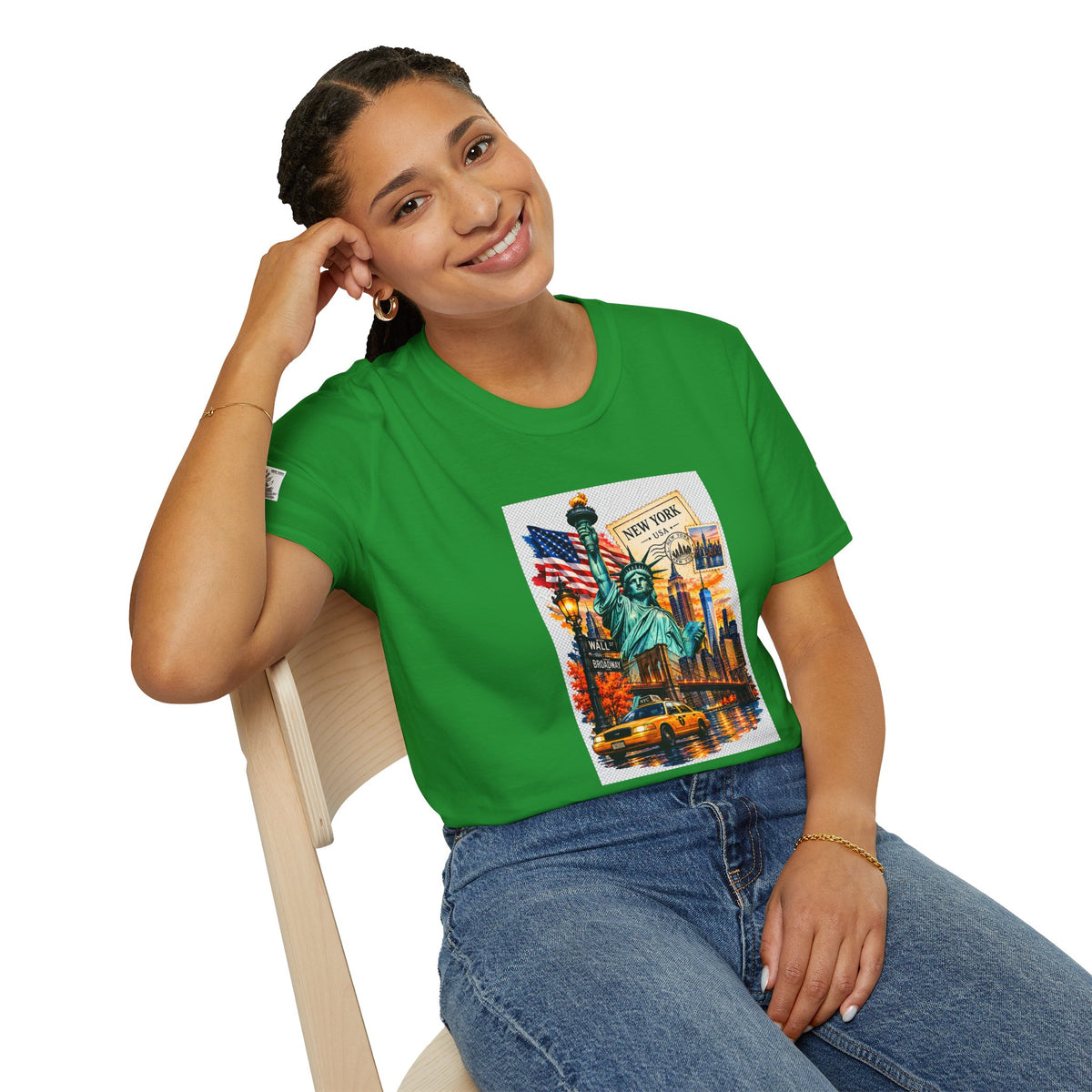 New York City Statue of Liberty Vintage Skyline T-Shirt