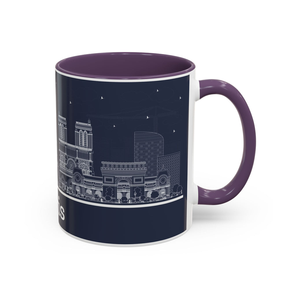 Paris Skyline Coffee Mug — Nighttime Cityscape Accent Mug