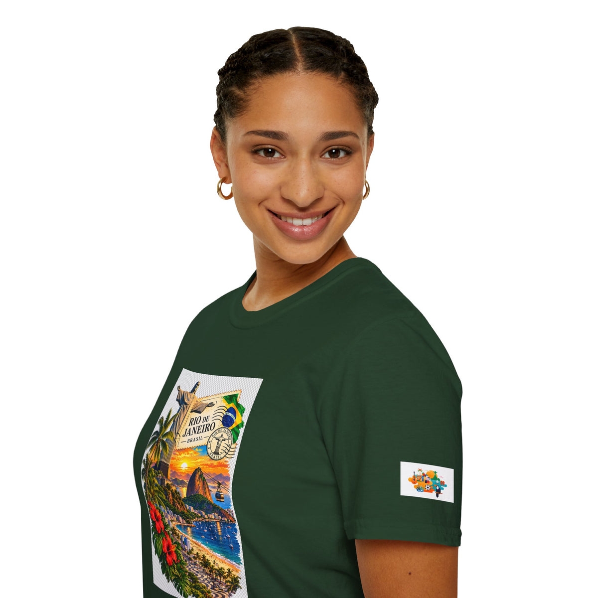 Rio de Janeiro Vintage Postcard T-Shirt — Tropical Brazil Travel Tee