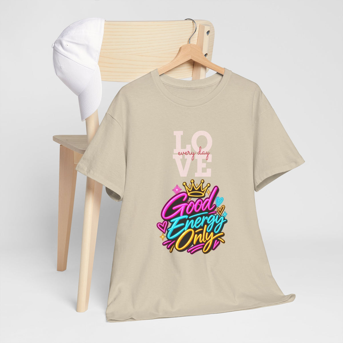 Good Energy Only T-Shirt — Love Graphic Positive Vibes Tee