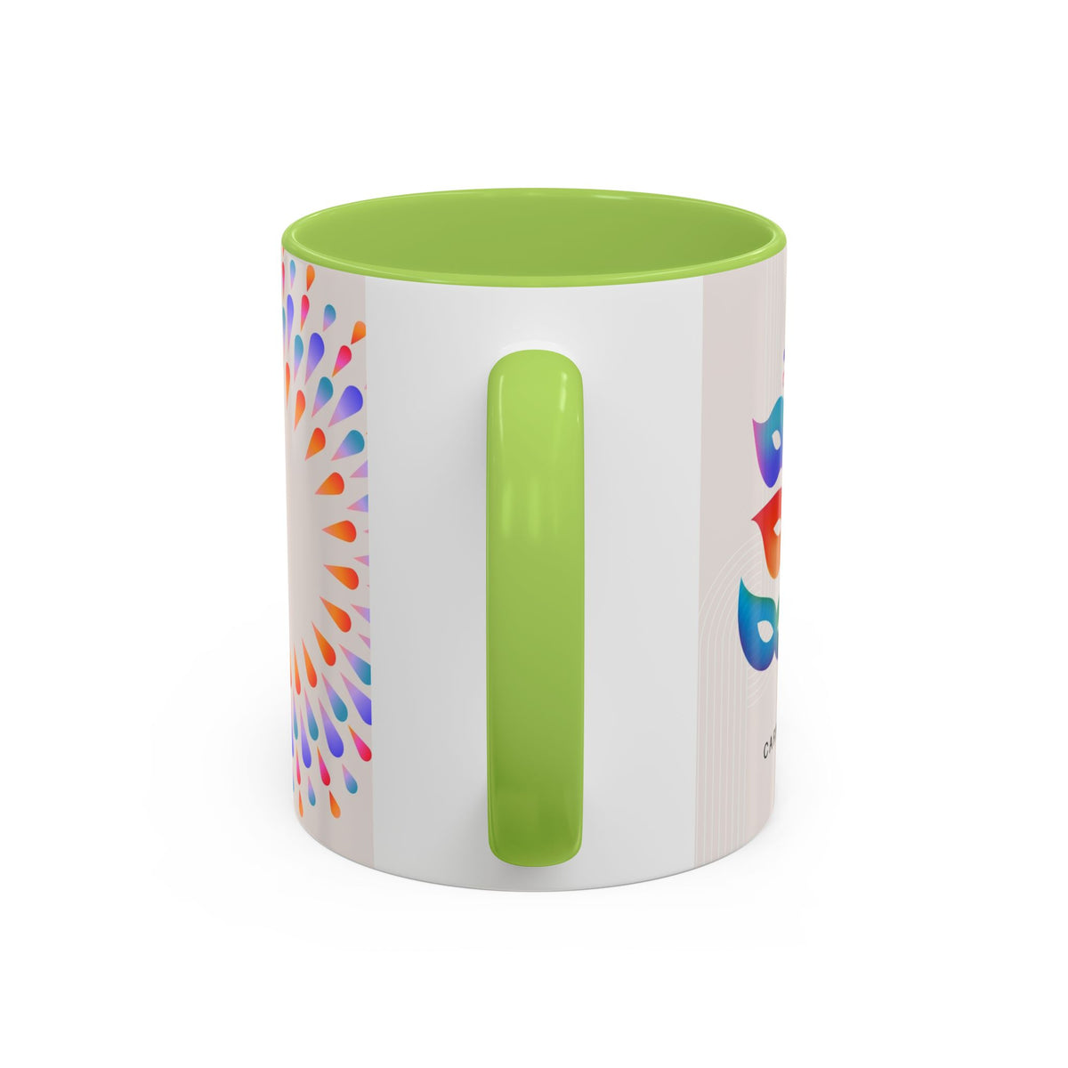 Carnival Music Accent Coffee Mug — Colorful Guitar & Mask 11/15oz