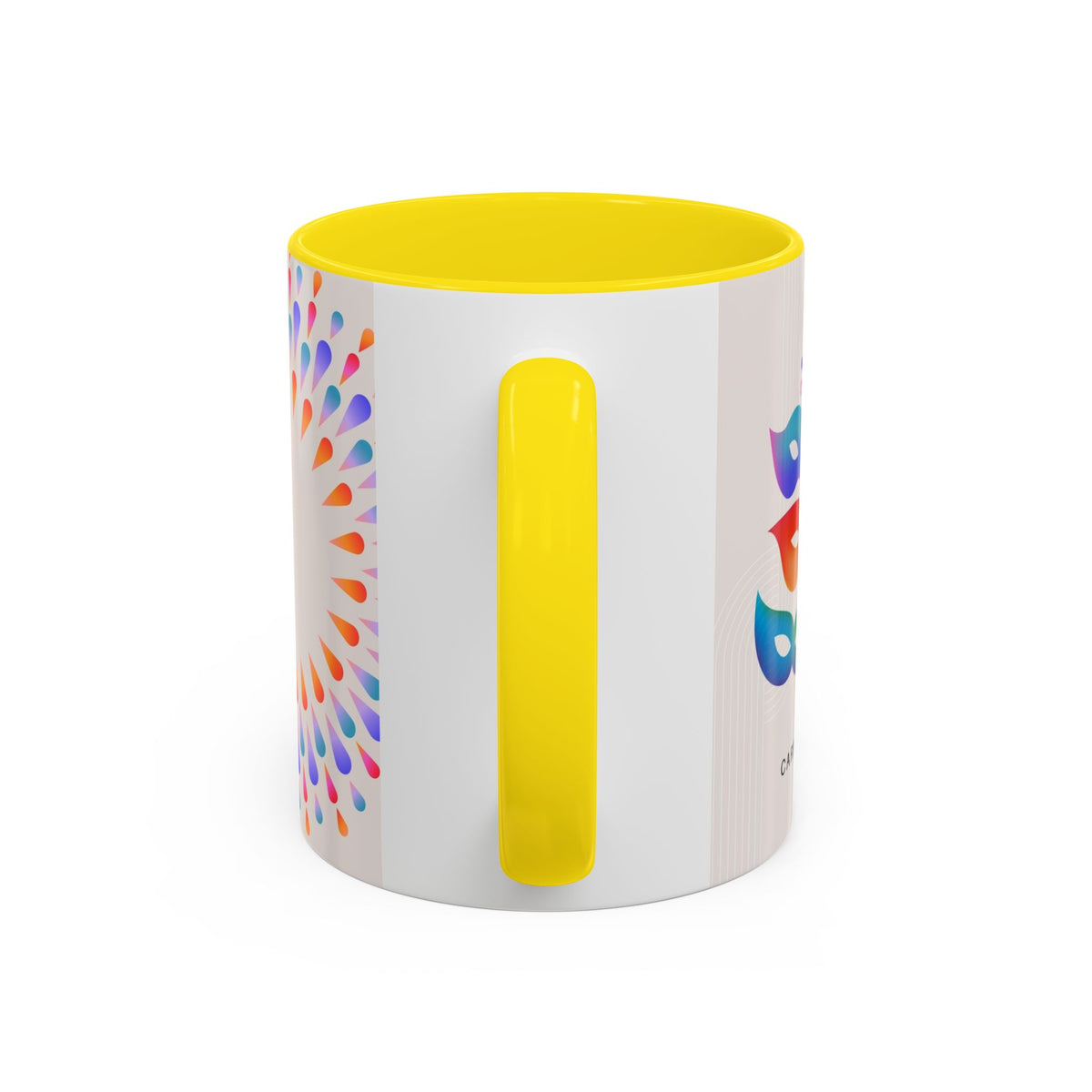 Carnival Music Accent Coffee Mug — Colorful Guitar & Mask 11/15oz