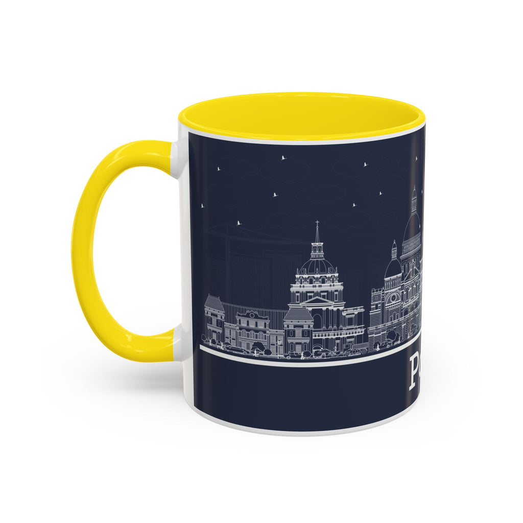 Paris Skyline Coffee Mug — Nighttime Cityscape Accent Mug