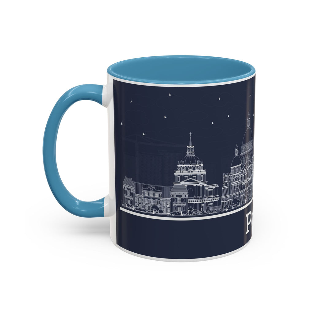 Paris Skyline Coffee Mug — Nighttime Cityscape Accent Mug