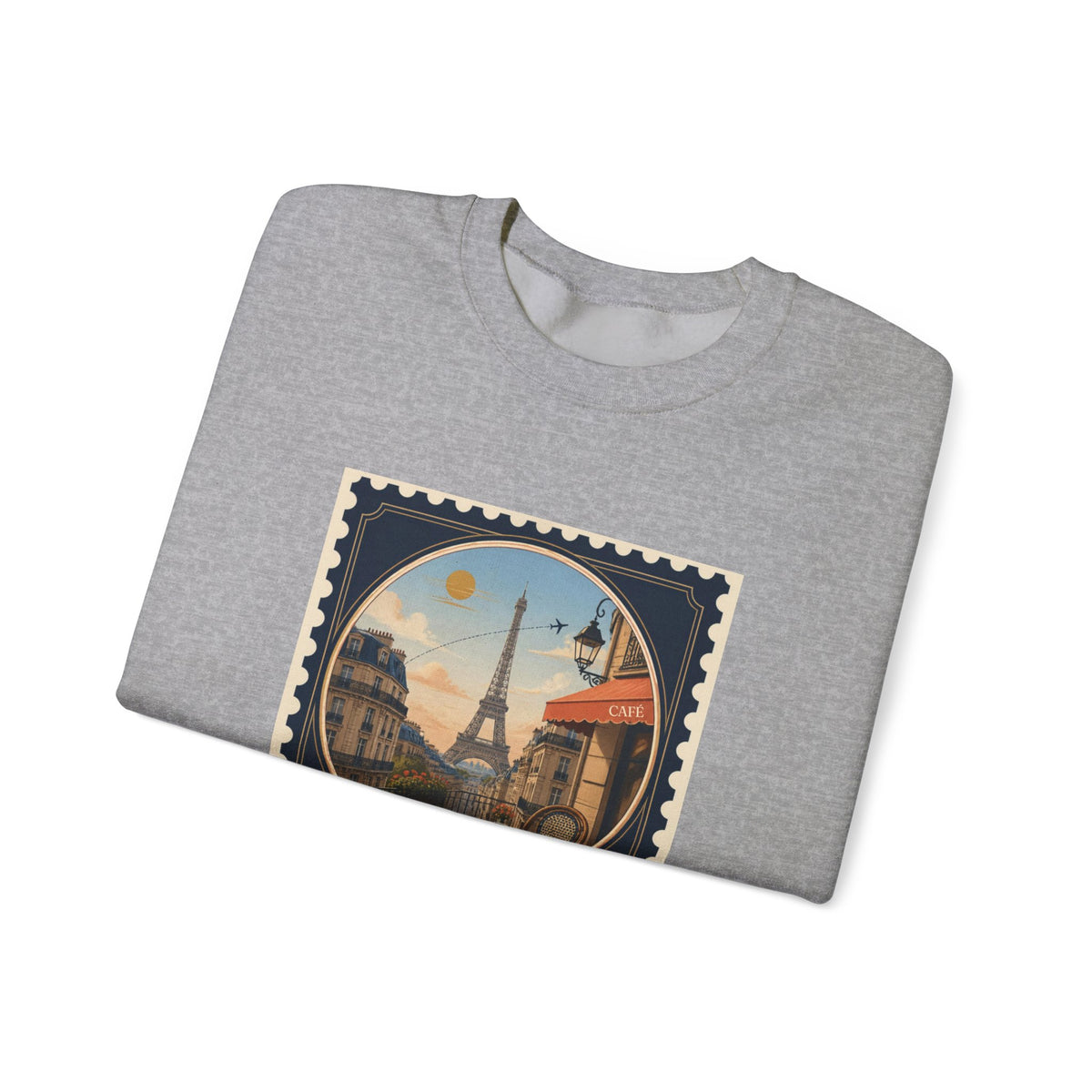 Paris Vintage Postage Stamp Sweatshirt