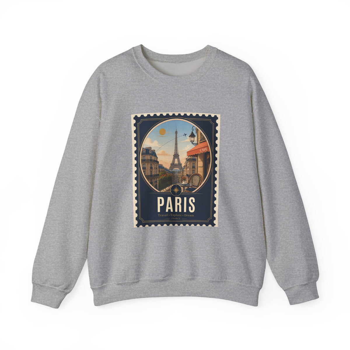 Paris Vintage Postage Stamp Sweatshirt