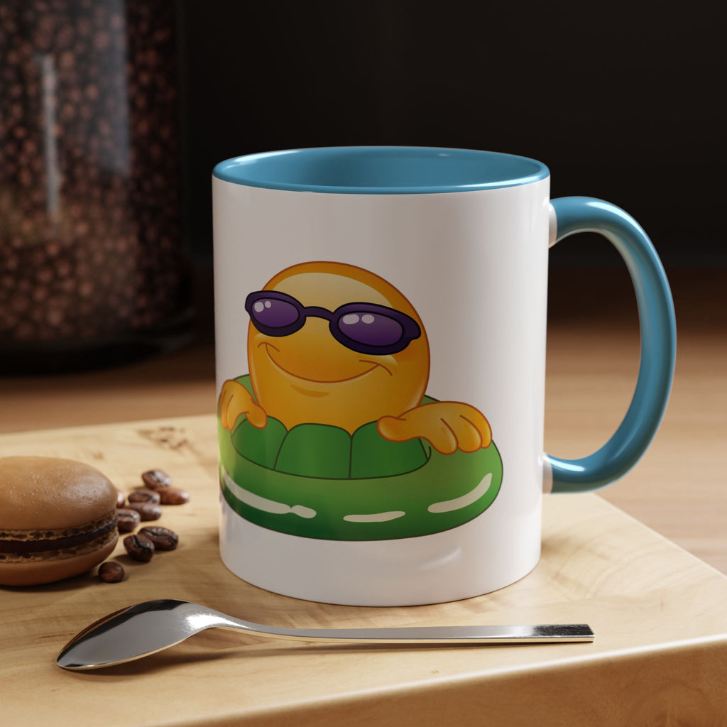 Summer Emoji Coffee Mug — Chill Floatie Design (11/15oz)