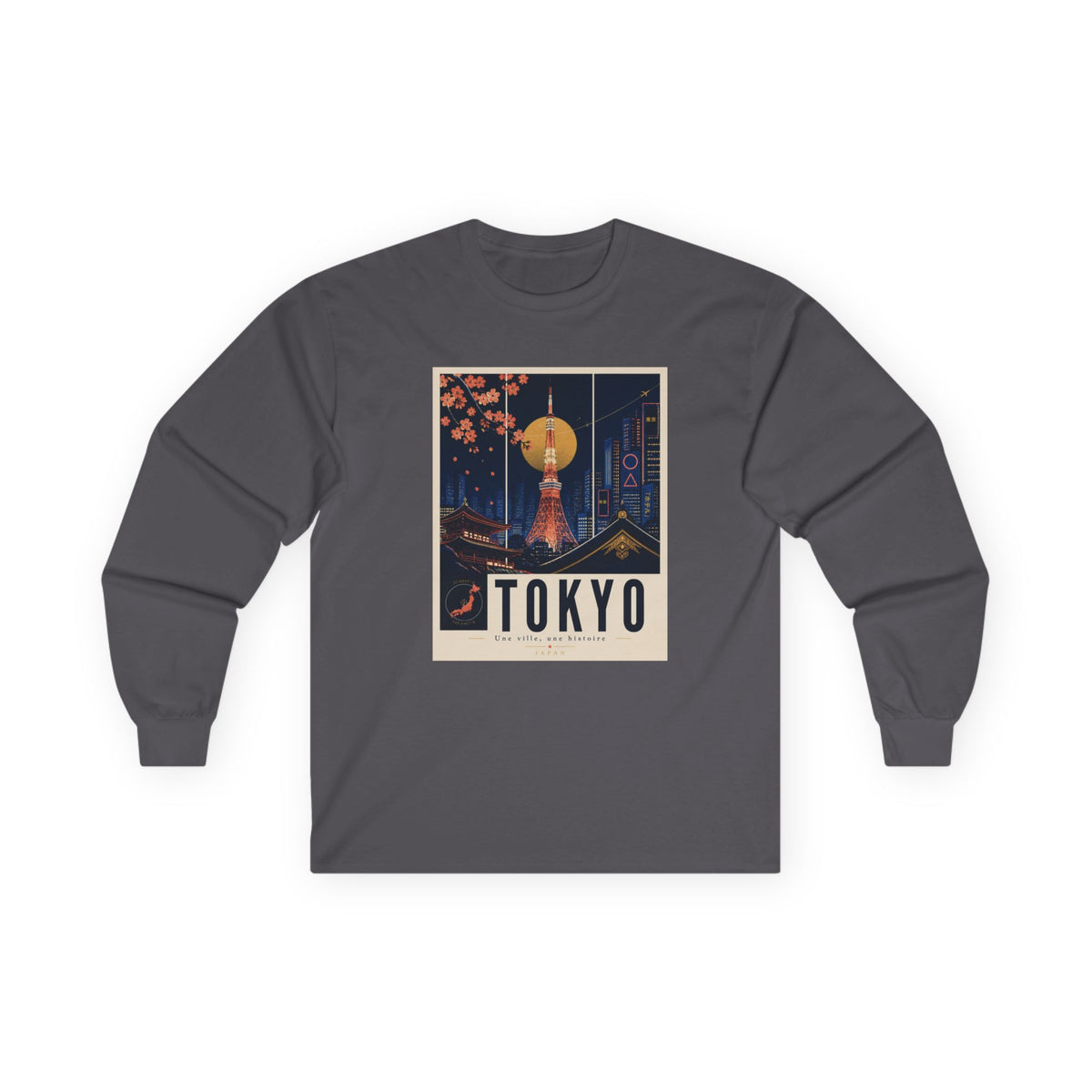 Tokyo Retro Travel Poster Long Sleeve Tee
