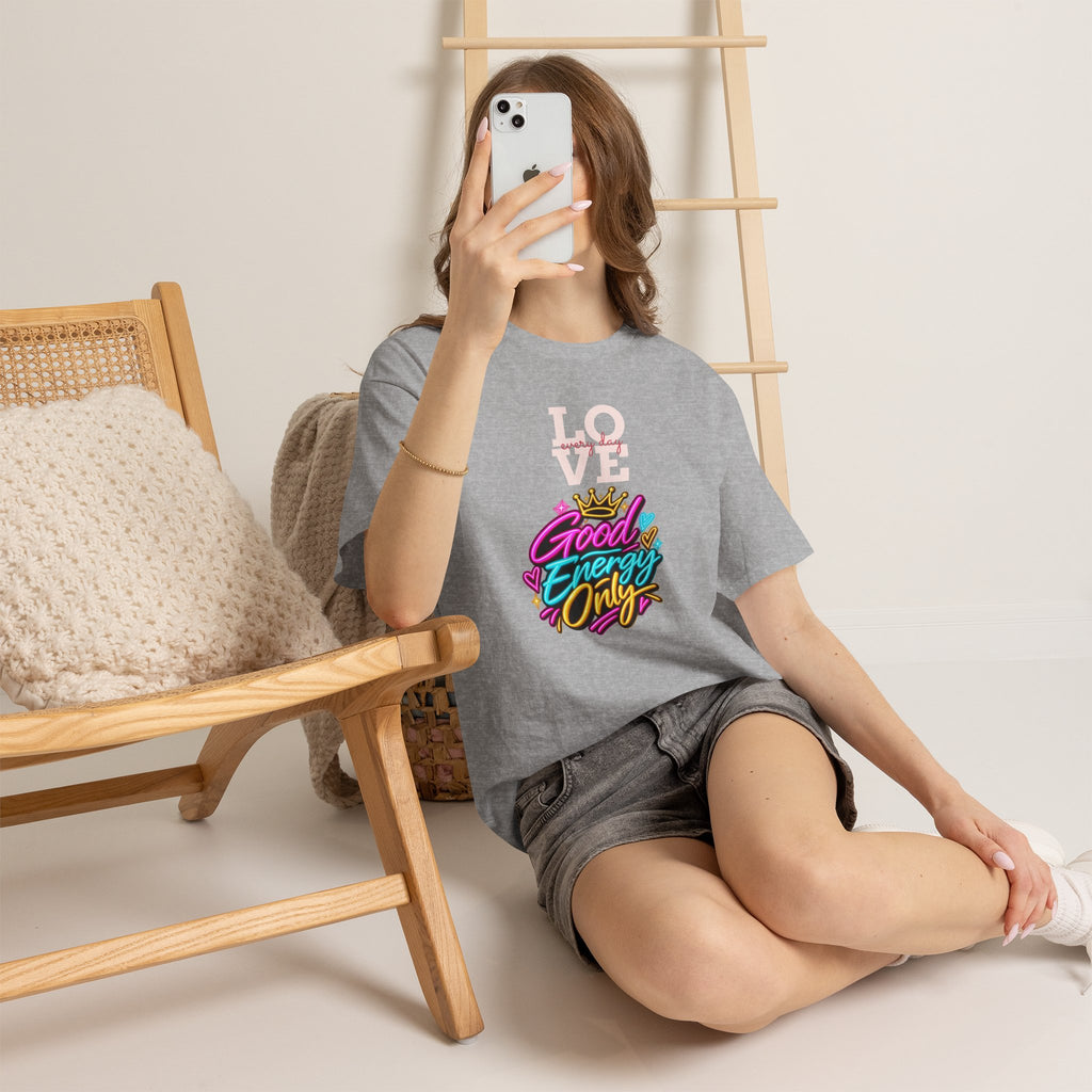 Good Energy Only T-Shirt — Love Graphic Positive Vibes Tee