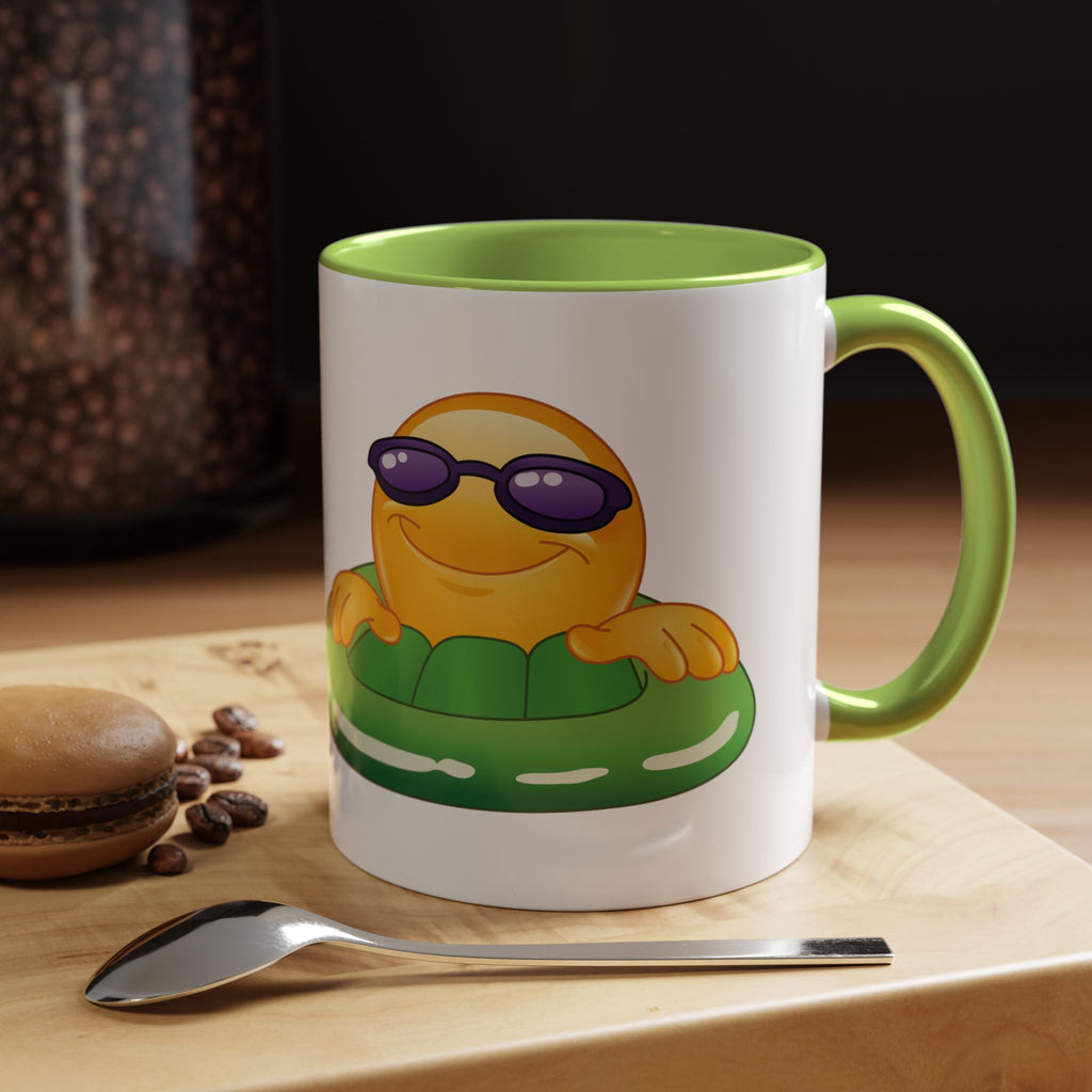 Summer Emoji Coffee Mug — Chill Floatie Design (11/15oz)